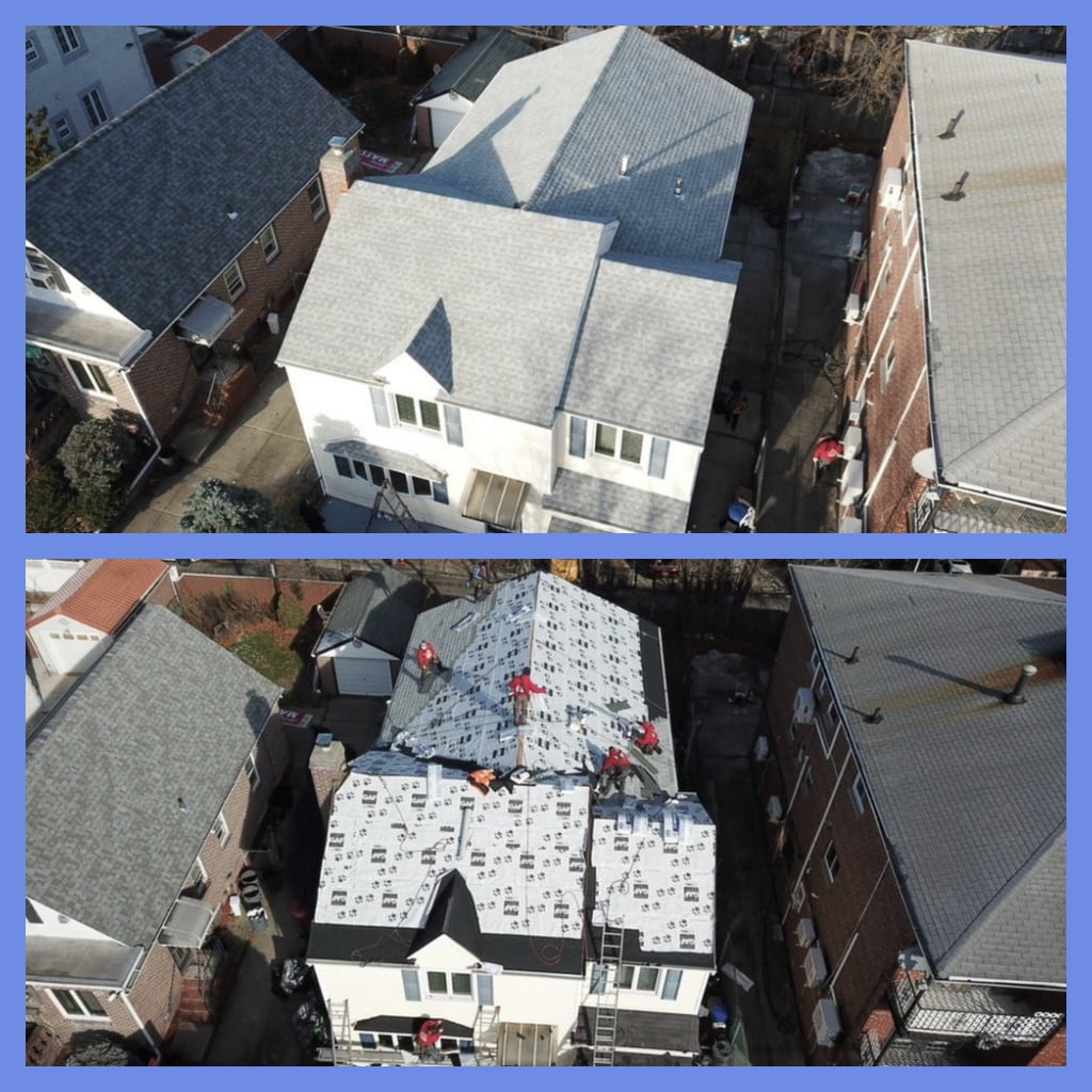 Complete roof replacement project completed by ProLine Roofing in Staten Island, NY