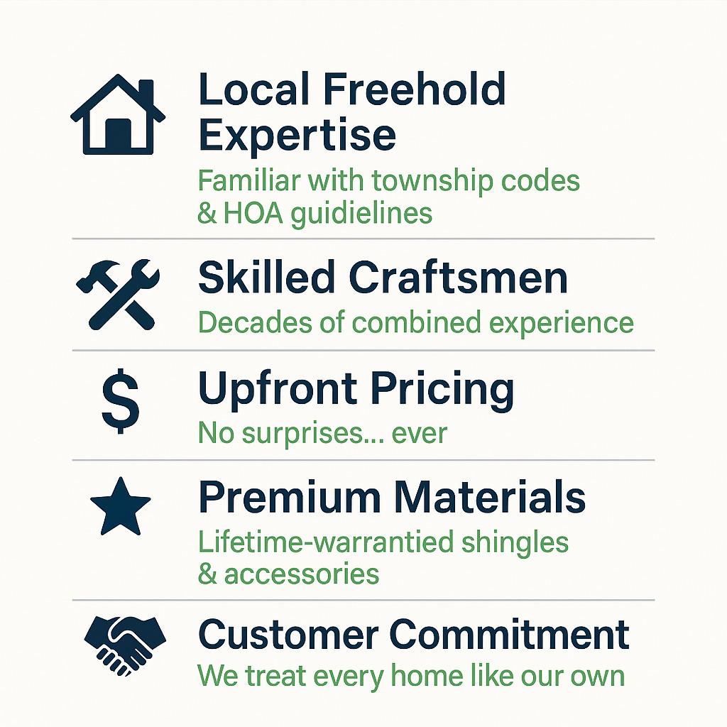 Why choose ProLine Roofing in Freehold, NJ
