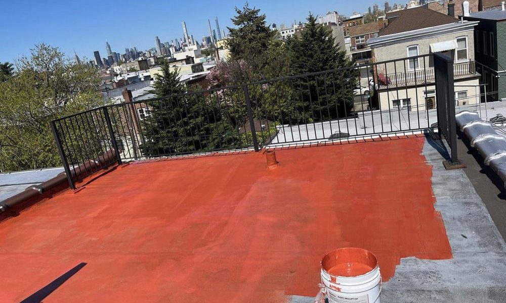 A flat roofing project in Staten Island