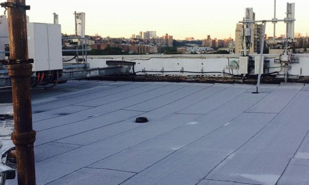 Flat roof replacement project in Brooklyn, NY 11209