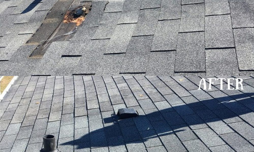 Roof Repair - Before and After